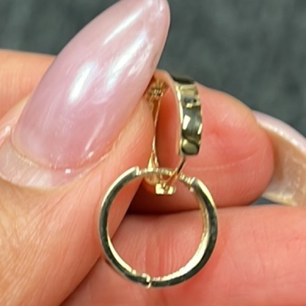 14k Yellow OR White Gold 3mm Hoop Earrings 14mm - Picture 15 of 15